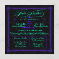 Elektrische Aquamarine und Lila Grüne Poster Hochz