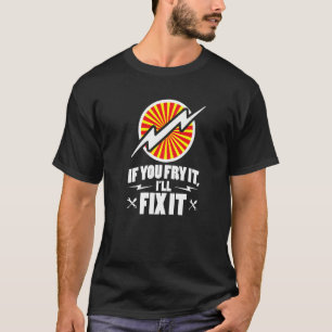 Elektrische Arbeit, wenn Sie braten, ich repariere T-Shirt