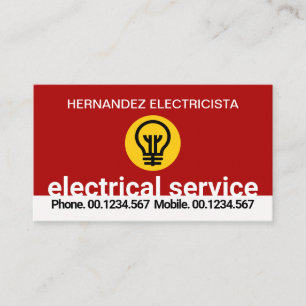 Elektrische Arbeiten mit atemberaubenden roten Sch Visitenkarte
