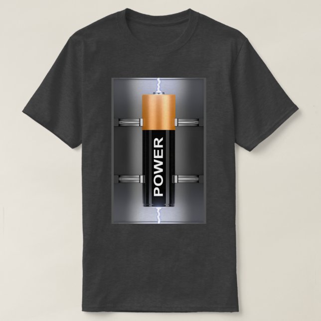 Elektrische Batterie T-Shirt (Design vorne)