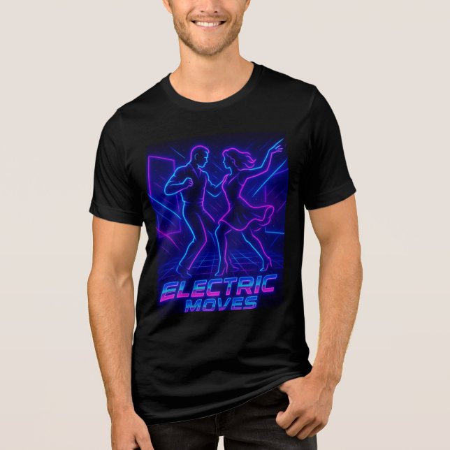 ELEKTRISCHE BEWEGUNGEN NEBEN NACHT SALSA Tri-Blend SHIRT (Vorderseite)