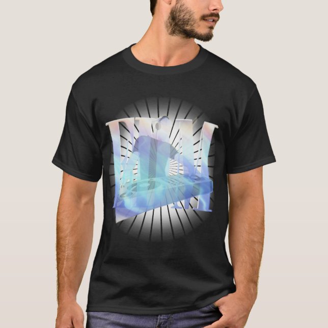 ELEKTRISCHE BLAUE EDM T-Shirt (Vorderseite)