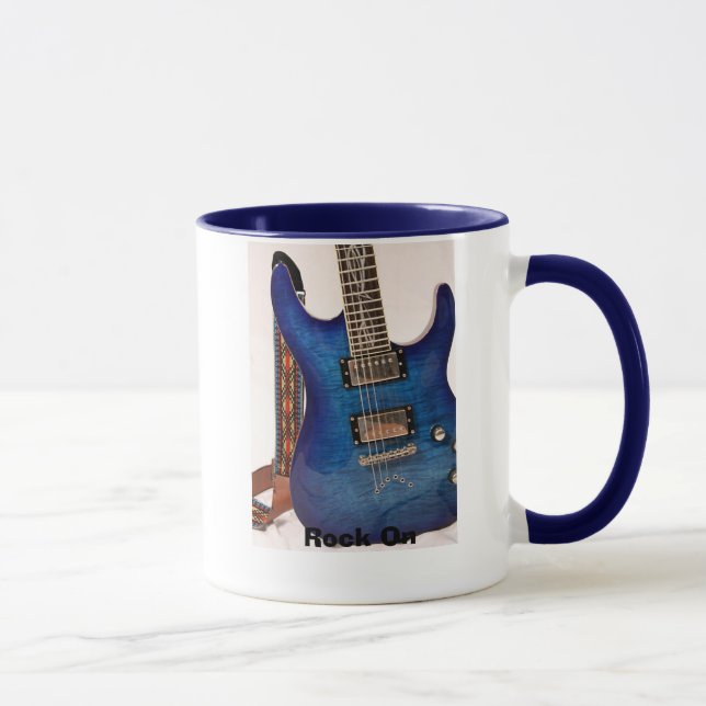 Elektrische blaue Gitarre Tasse (Rechts)