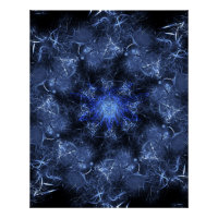 Elektrische Blaue Plasma-Fraktal-Kunst