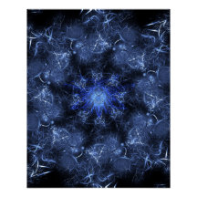 Elektrische Blaue Plasma-Fraktal-Kunst
