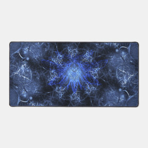 Elektrische Blaue Plasma-Fraktal-Kunst Schreibtischunterlage