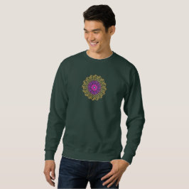 Elektrische Blume – Symmetrische Farbige Welle Sweatshirt