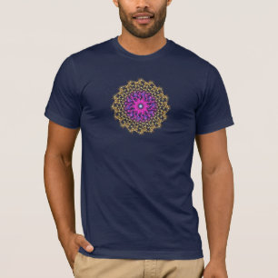 Elektrische Blume – Symmetrische Farbwelle T-Shirt