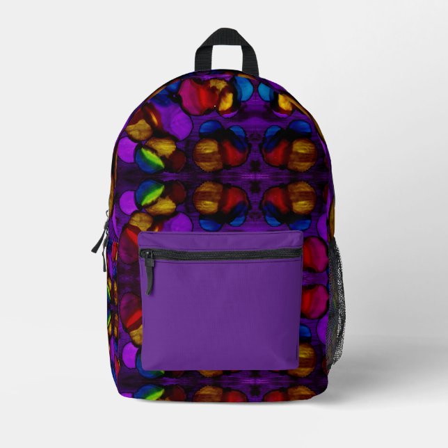 Elektrische Blüte Bedruckter Rucksack (Vorderseite)
