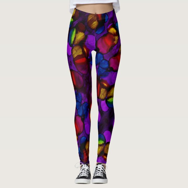 Elektrische Blüte Leggings (Vorderseite)