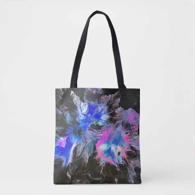 Elektrische Blüten-Abstrakt-Tasche (Vorderseite)