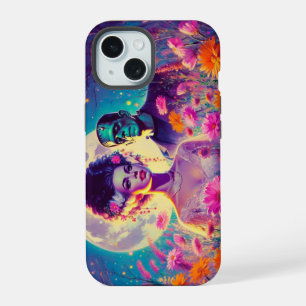 Elektrische Blüten iPhone 15 Hülle
