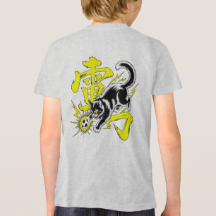 Elektrische Donnerschlag-Katze Fußball Für Anime- Tri-Blend Shirt