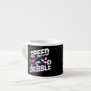 Elektrische Dribbelkatze - Fußballfans & Spiel Espressotasse