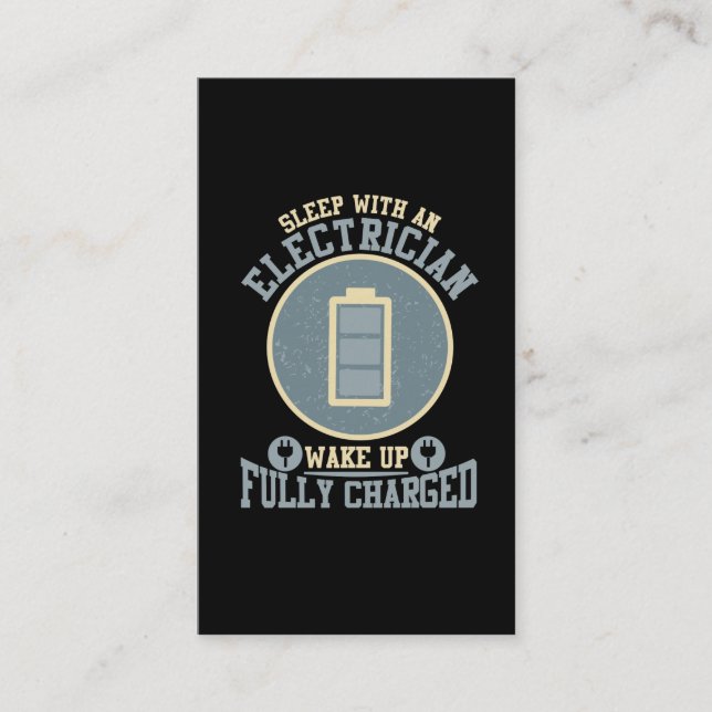 Elektrische Ehefrau Elektrotechniker Husband Visitenkarte (Vorderseite)