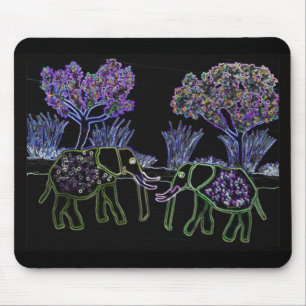 Elektrische Elefanten Mousepad