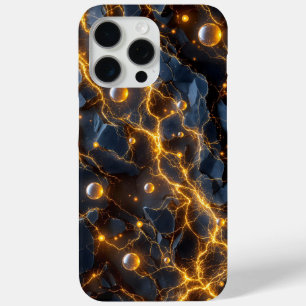 Elektrische Energie Abstrakt mit goldenem Blitz Case-Mate iPhone Hülle