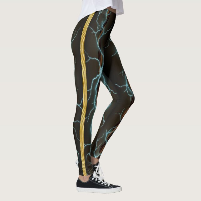 Elektrische Energie mit Messingstreifen Leggings (Rechts)
