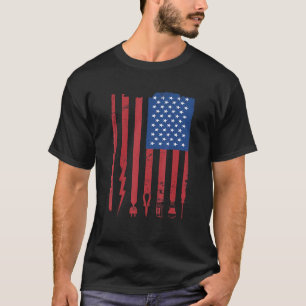 Elektrische Fahne Elektrowerkzeuge Lineman Ele T-Shirt