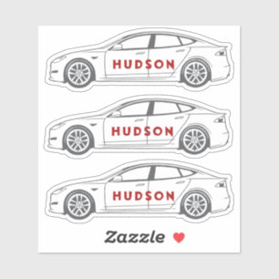 Elektrische Fahrzeug-/Fahrzeuglinie zeichnend kund Aufkleber