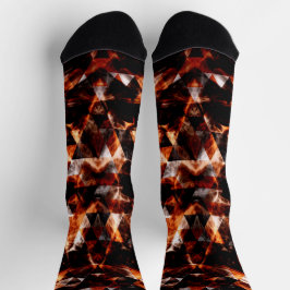 Elektrische Flammen aus funkelnd orangefarbenem Dr Socken