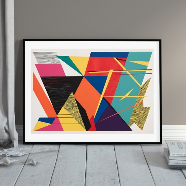 Elektrische Formen: Abstrakte geometrische Explosi Poster (Von Creator hochgeladen)