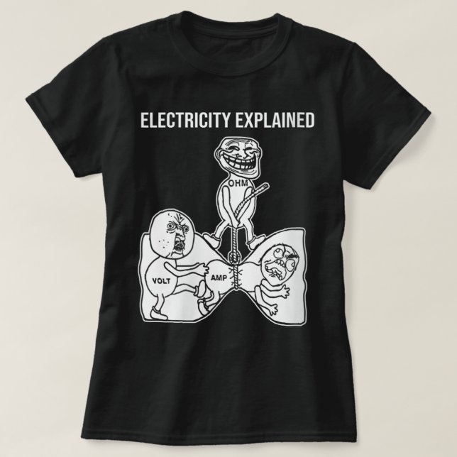 Elektrische Frauen erklären Physik der Elektrizitä T-Shirt (Design vorne)