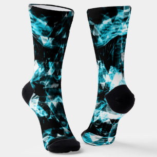 Elektrische funkelnd Dreiecksflammen Socken