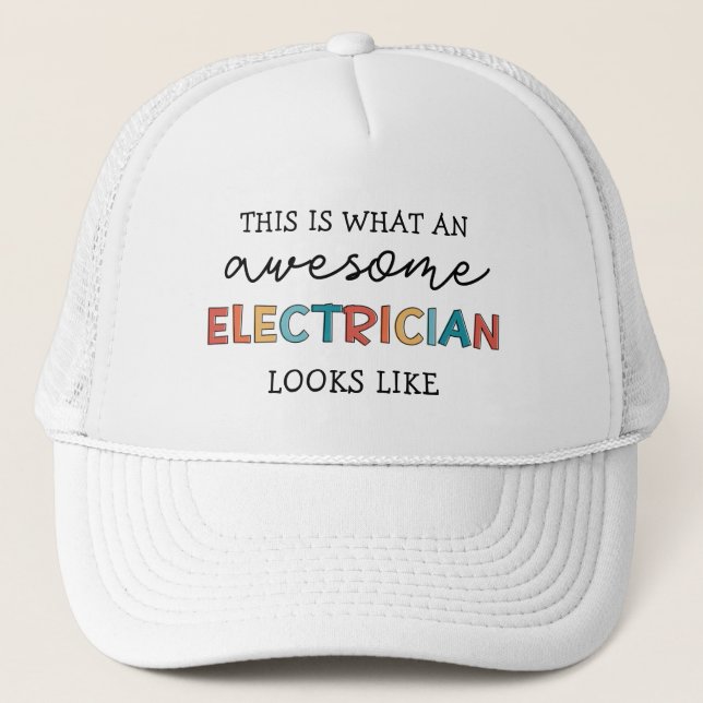 Elektrische Funny Geschenke für Elektriker Truckerkappe (Vorderseite)