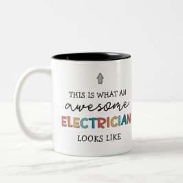 Elektrische Funny Geschenke für Elektriker Zweifarbige Tasse
