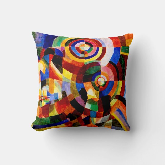 Elektrische Gefängnisse von Sonia Delaunay Kissen (Vorderseite)