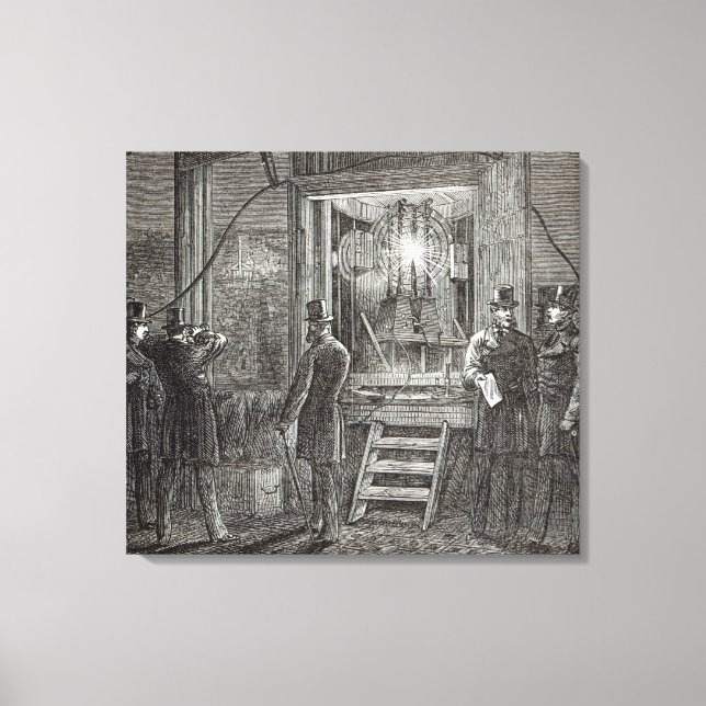 Elektrische Geräte für den Uhrturm Leinwanddruck (Vorderseite)