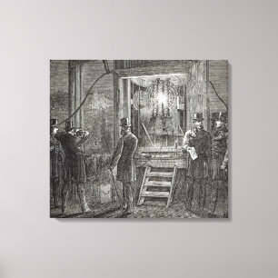 Elektrische Geräte für den Uhrturm Leinwanddruck