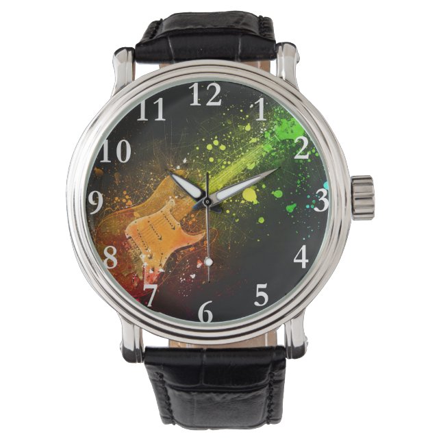 Elektrische Gitarre Armbanduhr (Vorderseite)