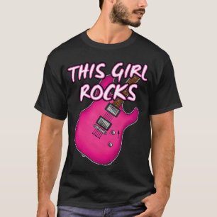 Elektrische Gitarre Diese Girl Rocks Weibliche Git T-Shirt