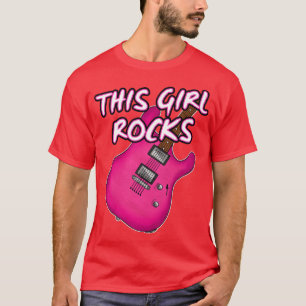 Elektrische Gitarre Diese Girl Rocks Weibliche Git T-Shirt