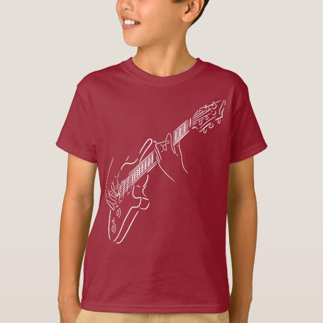 Elektrische Gitarre. Ein Geschenk für einen Musikl T-Shirt (Vorderseite)