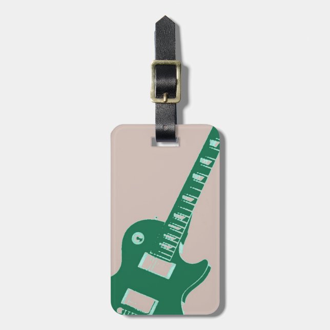 Elektrische Gitarre Gepäckanhänger (Vorderseite vertikal)