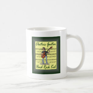 Elektrische Gitarre ~ Hard Rock Kid ~ Sheet Music Kaffeetasse