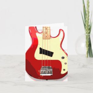 Elektrische Gitarre in Rot Karte