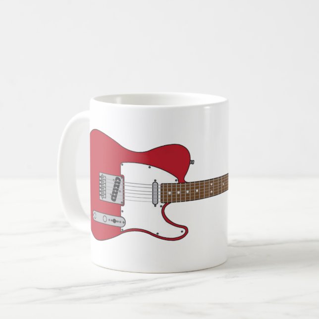 Elektrische Gitarre Kaffeetasse (Vorderseite Links)