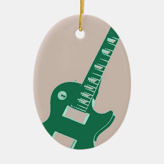 Elektrische Gitarre Keramik Ornament (Vorne)