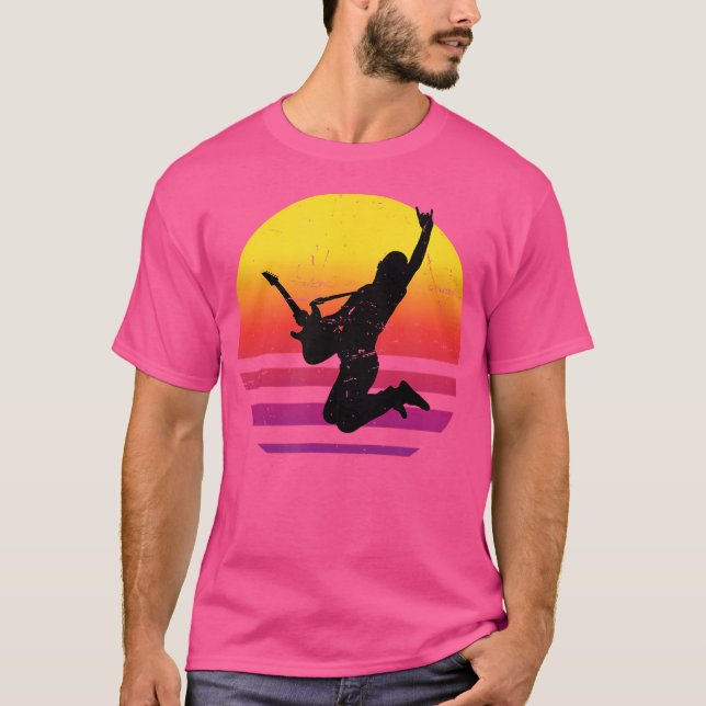 Elektrische Gitarre Männerakustik T-Shirt (Vorderseite)