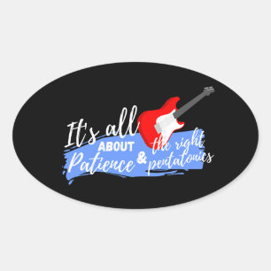 Elektrische Gitarre Ovaler Aufkleber