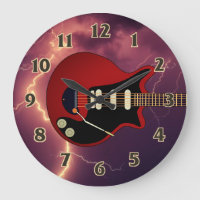Elektrische Gitarre Player Große Uhr