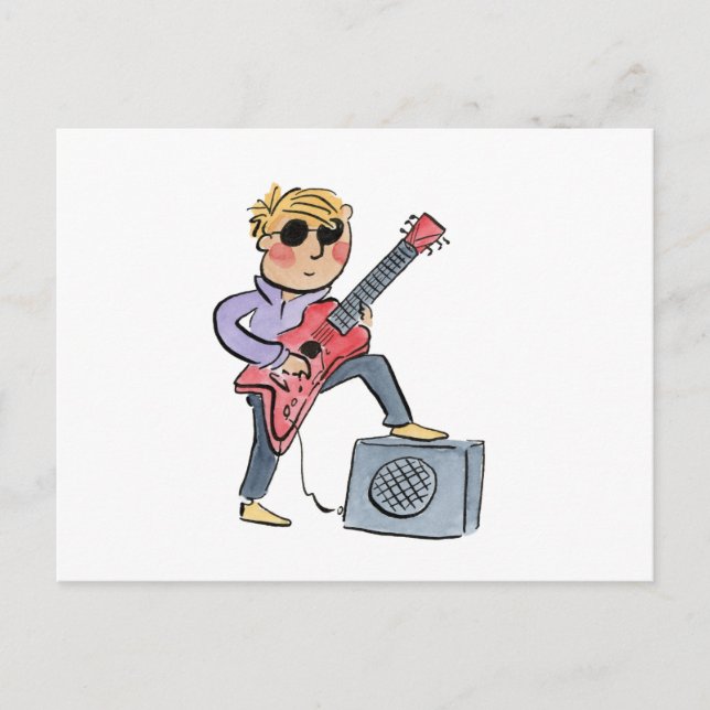 Elektrische Gitarre Postkarte (Vorderseite)
