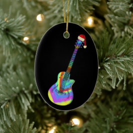 Elektrische Gitarre Psychedelic Santa Keramik Ornament