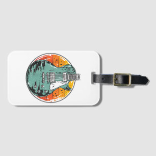 Elektrische Gitarre Retro Vintage Musikband Gu Gepäckanhänger