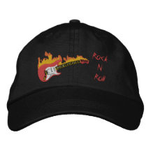Elektrische Gitarre Rock'n'Roll bestickt Cap