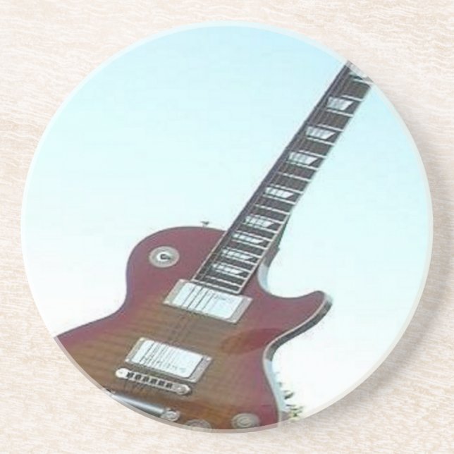 Elektrische Gitarre Sandstein Untersetzer (Vorne)